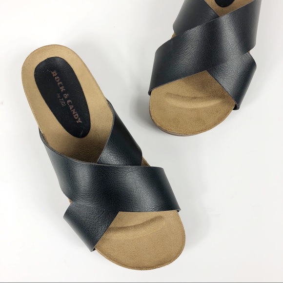 rock candy black sandals